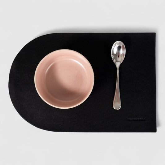 Asymmetric Leather Placemat