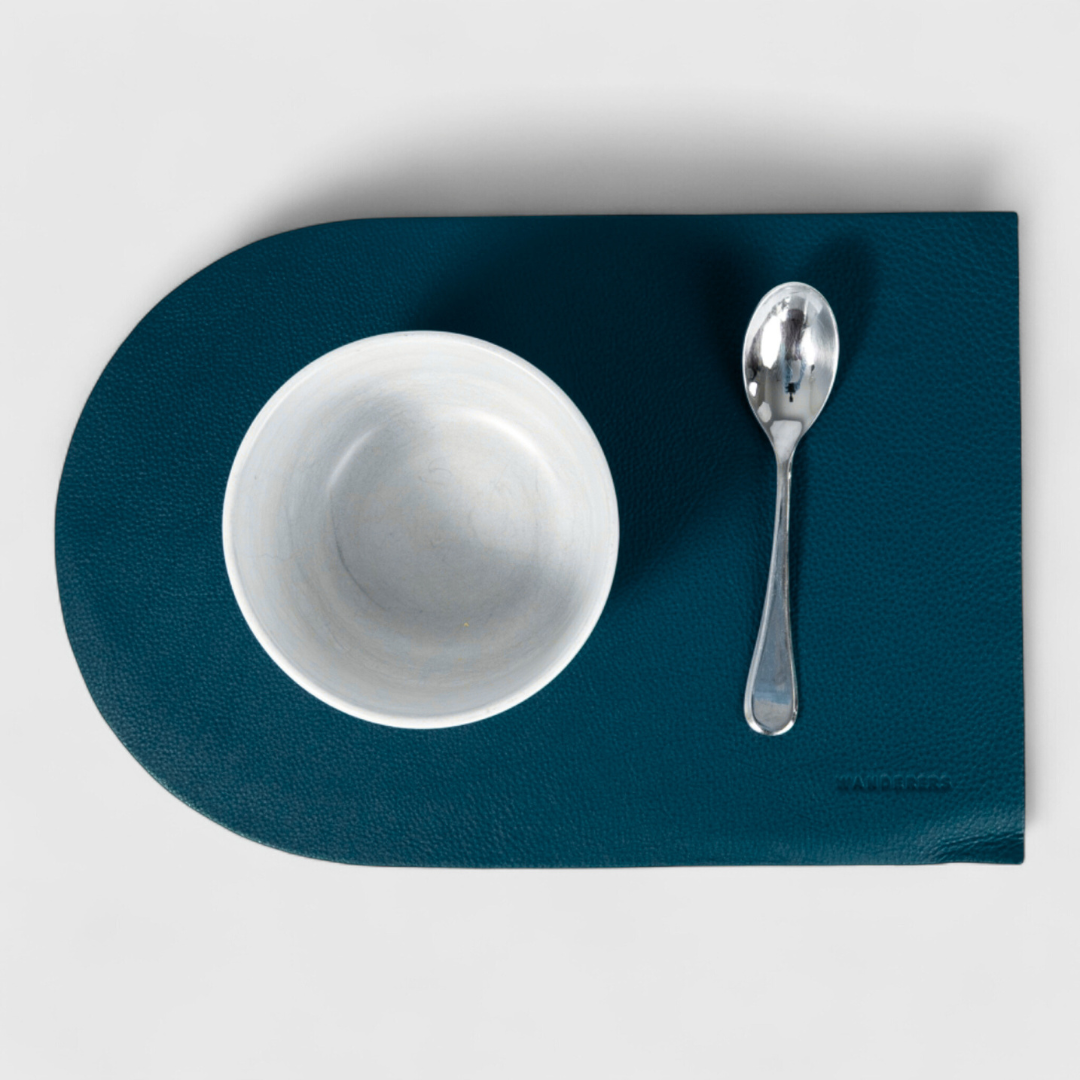 Asymmetric Leather Placemat