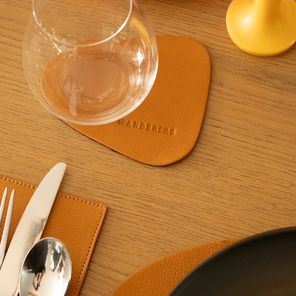 Abstract Leather Coaster