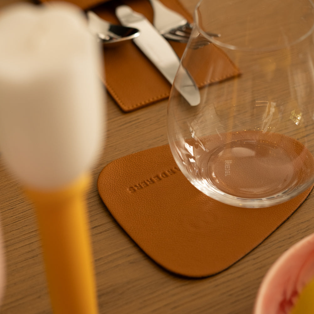 Abstract Leather Coaster