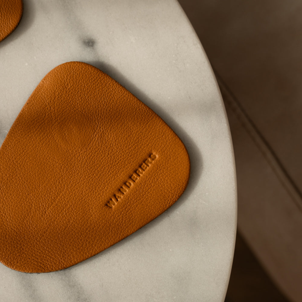 Abstract Leather Coaster